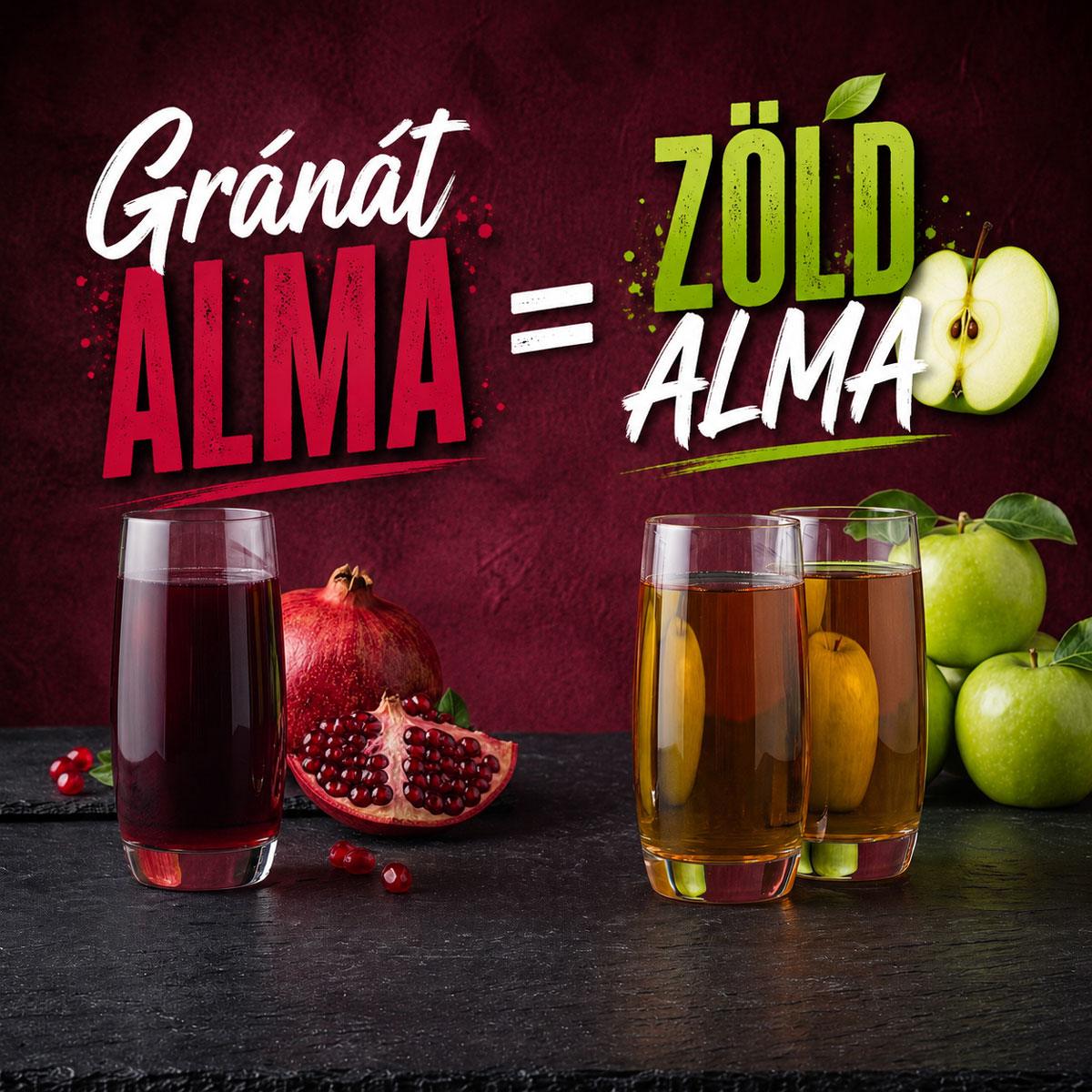 Vitaminok a gyümölcsökben gránátalma vs zöldalma Vitaminok a gyümölcsökben gránátalma vs zöldalma