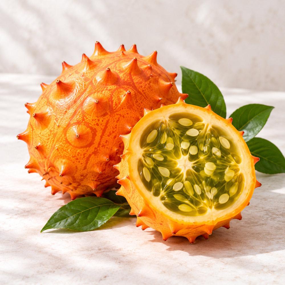Kiwano – a tüskés zöld belsejű gyümölcs Kiwano – a tüskés zöld belsejű gyümölcs